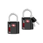 Forge Small Size TSA Approved Luggage Locks: Key Locks for Travel. Ultra Secure Dimple Key Travel Locks Alloy Body Luggage Locks. Black 2 Pack.