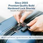 Forge Small Size TSA Approved Luggage Locks: Key Locks for Travel. Ultra Secure Dimple Key Travel Locks Alloy Body Luggage Locks. Black 2 Pack.