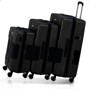 3-Piece Hard Shell Luggage Set - 20, 24 & 28 inches | Carry-On, Medium & Large Suitcases | Built-In Conting System | For 9 Bags