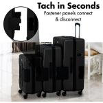 3-Piece Hard Shell Luggage Set - 20, 24 & 28 inches | Carry-On, Medium & Large Suitcases | Built-In Conting System | For 9 Bags