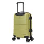 DUKAP SENSE Hardside Luggage with Spinner Wheels | 20 in Durable Lightweight Carry on Suitcase for Travel | Zipper Clouser Suit Case with Gel Handles and Trolley | Green
