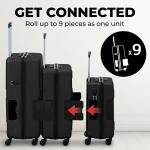 3-Piece Hard Shell Luggage Set - 20, 24 & 28 inches | Carry-On, Medium & Large Suitcases | Built-In Conting System | For 9 Bags
