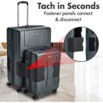 3-Piece Hard Shell Luggage Set - 20, 24 & 28 inches | Carry-On, Medium & Large Suitcases | Built-In Conting System | For 9 Bags