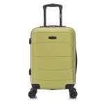 DUKAP SENSE Hardside Luggage with Spinner Wheels | 20 in Durable Lightweight Carry on Suitcase for Travel | Zipper Clouser Suit Case with Gel Handles and Trolley | Green