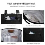 Travel Duffle Bag for Women,40L Weekender Bags Airline Approved Carry On with Shoe Compartment & Waterproof Wet Pocket, Durable Nylon Weekender Overnight Bag for Travel, Gym, Business Trip, Black