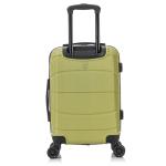 DUKAP SENSE Hardside Luggage with Spinner Wheels | 20 in Durable Lightweight Carry on Suitcase for Travel | Zipper Clouser Suit Case with Gel Handles and Trolley | Green