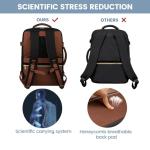 LOVEVOOK Travel Backpack For Women,40L Carry On Backpack Flight Approved,TSA Personal Item Travel Bag Fits 17 Inch Laptop,Business Weekender Overnight Daypack with Toiletry Bag and Cubes