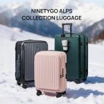 NINETYGO Top Opening Carry On Luggage 22x14x9 Airline Approved, Expandable & Lightweight, Scratch Resistant PC Hardside with Deep Cabin Design, TSA Lock & 360° Spinner Wheels (Forest Green, Alps)