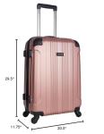Kenneth Cole REACTION Out of Bounds Lightweight Hardshell 4-Wheel Spinner Luggage, Rose Gold, 28-Inch Checked