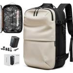 BlackVoyage Vortex Vacuum Seal Travel Backpack 60L Expandable Air Compression System Water Resistant TSA Lock Carry-On Suitcase Luggage White AERO - Vacuum Pump Included