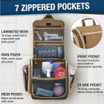 DD D&D Wanderlust D&D Hanging Travel Toiletry Bag for Men and Women – Cosmetics, Makeup and Toiletries Organizer Kit with 10 Compartments, YKK Zippers, XXL Metal Swivel Hook, Water-Resistant Nylon