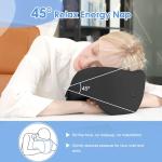 jiaao Neck Pillow Airplane, Memory Foam Travel Neck Pillows for Long Flight, 3D Eye Masks, Ear Plugs and Portable Drawstring Bag, Napping Pillow for Home, Road Trips, Sleep Rest and Travel Use