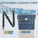 WALNEW Travel Duffel Bag, Weekender Overnight Carry On Bag for Women Men, Foldable Waterproof Gym Luggage with Metal Buckle Detachable Shoulder Strap and Wet Compartment (Peacock Blue)