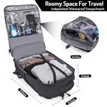 MOZETO Travel Backpack for Men 40L TSA Approved Carry On Backpack with USB Charging Port Durable Water-resistant Convertible Duffle Luggage Bag Large Weekender Bag Daypack Fits 17.3 Inch Laptop