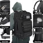 MOZETO Travel Backpack for Men 40L TSA Approved Carry On Backpack with USB Charging Port Durable Water-resistant Convertible Duffle Luggage Bag Large Weekender Bag Daypack Fits 17.3 Inch Laptop