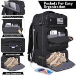 MOZETO Travel Backpack for Men 40L TSA Approved Carry On Backpack with USB Charging Port Durable Water-resistant Convertible Duffle Luggage Bag Large Weekender Bag Daypack Fits 17.3 Inch Laptop