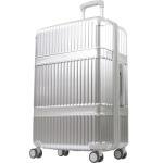 Martha Stewart The Bedford 30 Inch Rolling Luggage, Hardshell Suitcase with Spinner Wheels, Silver