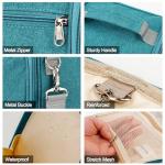 Travel Hanging Toiletry Bag for Women and Men, 6 Organizer Compartments, Holds Full Size Bottles, Extra Large Cosmetic Accessories, Makeup essentials, Bathroom Water-resistant Toiletries Bag, Blue