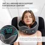 AISLEEP Travel Pillow, Memory Foam Neck Pillow Airplane, Travel Pillows for Airplanes, 360º Ergonomic Design Travel Neck Pillow for Travel, Car Rides, and Home, Ideal for Adults and Kids
