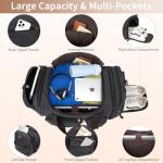 Yamons Mens Duffle Bag for Travel 3Pcs Set Travel Bags for Men 60L Expandable Canvas Bag (Dark Gray)