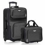 Travel Select Amsterdam Expandable Softside Rolling Upright Luggage, 2 Wheels, Gray, 2 Piece Set (21/29)