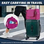 Buruis Large Capacity Waterproof Toiletry Bag for Women, Hanging Toiletry Organizer, 11"x 6.2"x 8.8", Fushcia