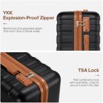 MIUSSE MAX Luggage Sets 3 Piece, 20 Inch Hardshell Carry On Luggage 22x14x9 Airline Approved, Suitcase with TSA Locks & YKK Zippers, Carry On Suitcase with Wheels for Men & Women Travel