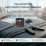 TSA Approved Luggage Locks, Ultra-Secure Dimple Key Travel Locks with Zinc Alloy Body, Black 4 Pack