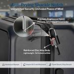 TSA Approved Luggage Locks, Ultra-Secure Dimple Key Travel Locks with Zinc Alloy Body, Black 4 Pack