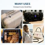 TSA Approved Luggage Locks, Ultra-Secure Dimple Key Travel Locks with Zinc Alloy Body, Black 4 Pack