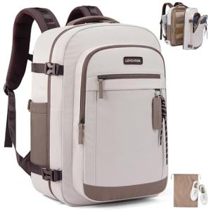 LOVEVOOK 40L Travel Backpack for Women, Airline Approved Carry On Luggage, TSA Personal Item Bag fits 15.6 Inch Laptop, Waterproof Weekender Overnight Suitcase for Work