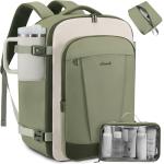 LOVEVOOK 40L Travel Backpack for Women & Men, Airline Approved Carry On Backpack, TSA Personal Item Bag fits 17.3 Inch Laptop, Waterproof Weekender Overnight Bags Suitcase for Work, Light Green