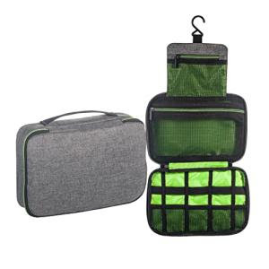 Foldable Man Hanging Travel Toiletry Bag Shaving Dopp Kit Travelling Shower Bathroom Wash Bag Makeup Organizer Hygiene Bag Toilet Pouch Men Camping Toiletry Bag Multifunction cosmetic bag with hook