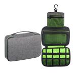 Foldable Man Hanging Travel Toiletry Bag Shaving Dopp Kit Travelling Shower Bathroom Wash Bag Makeup Organizer Hygiene Bag Toilet Pouch Men Camping Toiletry Bag Multifunction cosmetic bag with hook