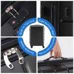 OLIXIS 28 Inch Luggage, Hardside Checked Suitcase with Spinner Wheels, Lightweight ABS Hard Shell Travel Luggage, TSA Approved Lock, Expandable Large Suitcase for Business & Travel–Black