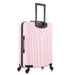 InUSA VASTY Luggage with Spinner Wheels | Durable Lightweight Hardside Suitcase Travel Bag with Handle and Trolley 24-Inch Medium Checked Luggage | Pink