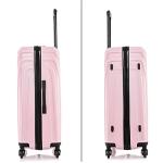 InUSA VASTY Luggage with Spinner Wheels | Durable Lightweight Hardside Suitcase Travel Bag with Handle and Trolley 24-Inch Medium Checked Luggage | Pink