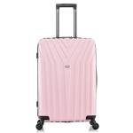 InUSA VASTY Luggage with Spinner Wheels | Durable Lightweight Hardside Suitcase Travel Bag with Handle and Trolley 24-Inch Medium Checked Luggage | Pink