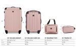 Travelers Club Midtown Hardside Luggage Travel, Rose Gold, 4-Piece Set