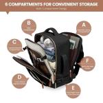 LOVEVOOK Travel Backpack for Women, 40L Carry On Backpack with 3 Packing Cubes,TSA Personal Item Travel Bag Airline Approved, Water Resistant Weekender Overnight Luggage Daypack, Fits 17 Inch Laptop