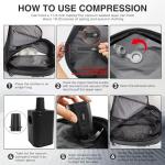 Vacuum Backpack Travel, Airback Vacuum Compression Travel Backpack with Pump, Water Resistant & TSA Anti Theft, Ideal for Travel/Camping/Laptop (With Electric Air Pump & Black)