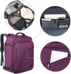 MATEIN Large Purple Travel Backpack, Water Resistant Airplane Backpack for Women, Expandable Casual Daypack for Work, International Trip, Womens Travelling Gifts, 50L