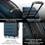 Samsonite Omni 2 International Carry-On Luggage with 360° Spinner Wheels - Scratch Resistant Hardshell - TSA, Airline-Approved - Expandable Polycarbonate Shell for Lightweight Travel - Rose Gold