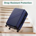 24 Inch Checked Luggage, ABS Hardside Suitcase with Spinner Wheels, Lightweight Medium Luggage with TSA Lock for Women and Men, Expandable Travel Suitcase for Business, Road Trips & Family Vacations