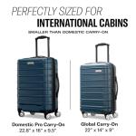 Samsonite Omni 2 International Carry-On Luggage with 360° Spinner Wheels - Scratch Resistant Hardshell - TSA, Airline-Approved - Expandable Polycarbonate Shell for Lightweight Travel - Purple