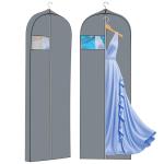 Dress Bags for Gowns Long, 1 Pack 65" Garment Bags for Hanging Clothes, 4" Gusseted Clothing Bags for Closet Storage and Travel, Suit Bags for Coats, Jackets, Shirts and Sweater (1)