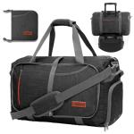 Canway 40L Foldable Duffle Bag for Travel Men & Women Carry On 22"x14"x9" Airline Approved, Small Luggage Overnight Bag with Shoe Compartment, Water-Resistant Gym & Sports Bag
