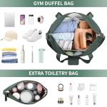 ETRONIK Gym Bag for Women, Personal Item Travel Bag with Shoes Compartment, Weekender Overnight Duffel Bag with Wet Pocket & USB Charging Port, Carry On Bag for Women, Travel, Gym, Weekend