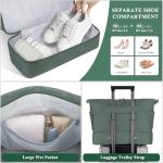 ETRONIK Gym Bag for Women, Personal Item Travel Bag with Shoes Compartment, Weekender Overnight Duffel Bag with Wet Pocket & USB Charging Port, Carry On Bag for Women, Travel, Gym, Weekend