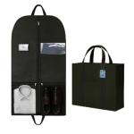 Heavy Duty Large Travel Garment Bag for Hanging Clothes, Zippered Clothing Storage with Multiple Pockets, Breathable Fabric for Dresses and Suits, Moving and Closet Organizer, Black